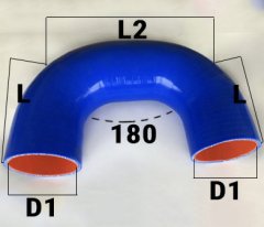 Патрубок U- образный 180 град. универсальный силикон ID48, L102*144*102