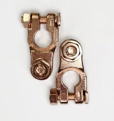 М10 АКБ клемма латунная "ЕВРО" под болт д. 10 (к-т из 2шт)