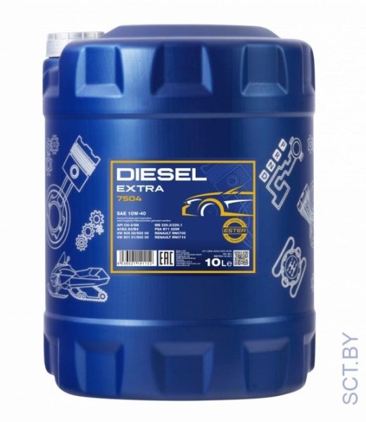 MANNOL Diesel Extra 10w40 7504 10л полусинтетическое моторное масло