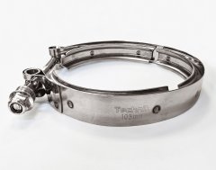 Хомут V-образный WP12 Weichai Power турбины большой с внутр. Кольцом 103 мм (612630110108), W2 (нерж)