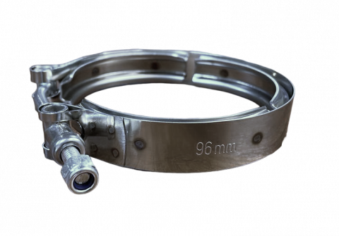 Хомут V-образный КАМАЗ,ПАЗ глушителя дв.Cummins 96 мм (4938989, 5266140, 5269284, 171188), W2 (нерж)