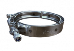 Хомут V-образный КАМАЗ,ПАЗ глушителя дв.Cummins 96 мм (4938989, 5266140, 5269284, 171188), W2 (нерж)