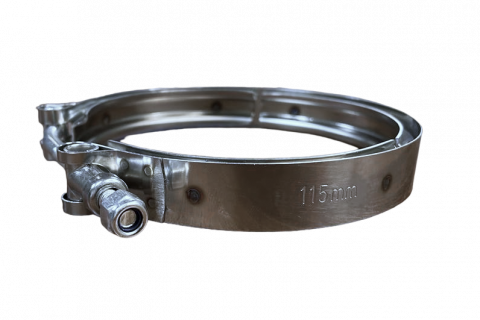 Хомут V-образный КАМАЗ,ПАЗ патрубка выпускного дв. Cummins 115 мм (3067979, 3905216), W2 (нерж)