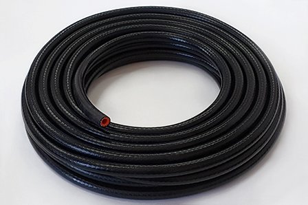 Силиконовый шланг (рукав) УСИЛЕННЫЙ диам.12мм ЧЁРНО-ОРАНЖ (в бухте 20м)