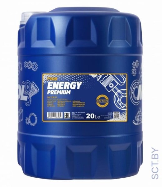 MANNOL Energy Premium 5w-30 7908 20л синтетическое моторное масло