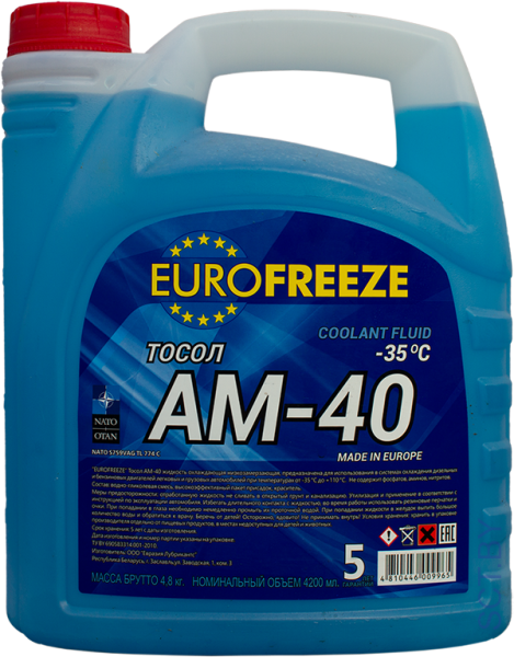 Тосол EUROFREEZE АМ40 4,8кг