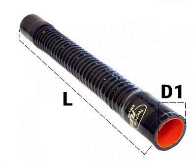 Патрубок гофрированный силикон D18, L600 FLEX