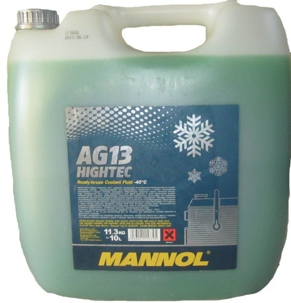 Антифриз MANNOL 4013 AG13-40 зеленый 10л