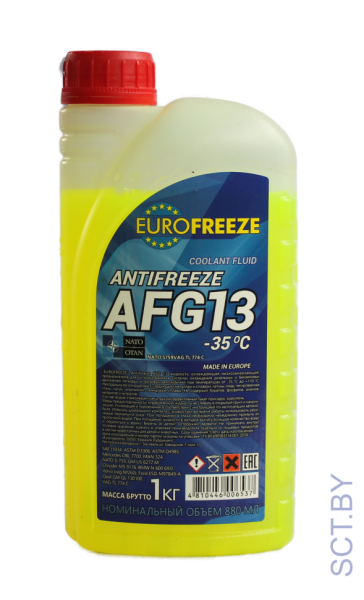 Антифриз EUROFREEZE AFG13 -40°C ЖЕЛТЫЙ 1кг